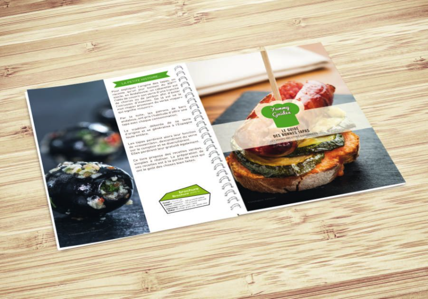 Brochure reliure a spirale de cuisine - vue intérieure